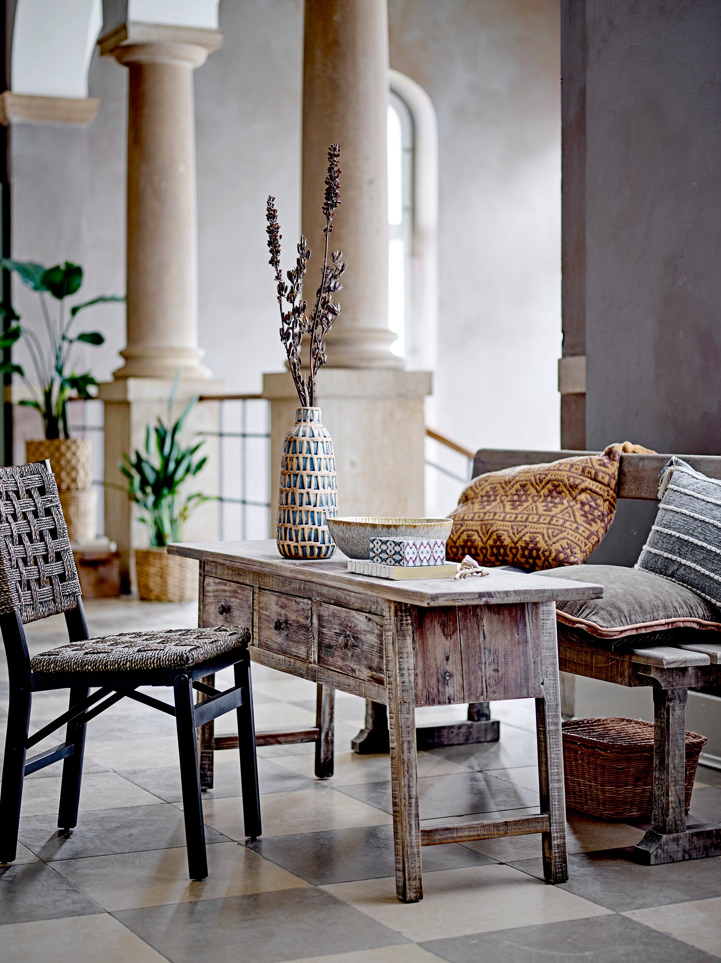 Portland Bænk, Natur, Reclaimed Pine Wood