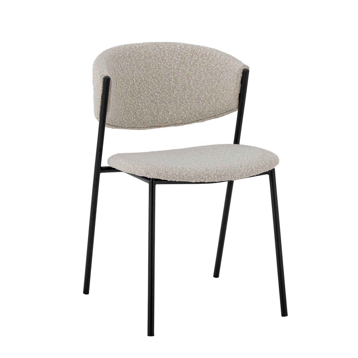 Marlo Spisebordsstol, Hvid, Polyester (2 stk.)