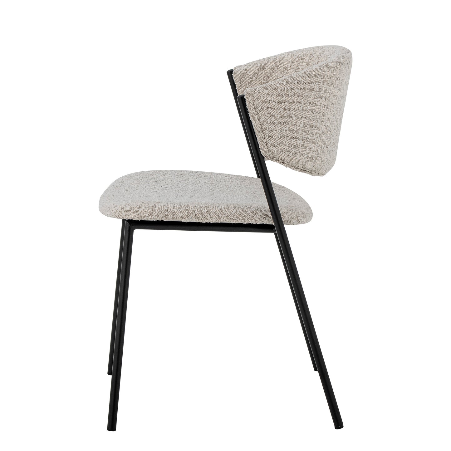 Marlo Spisebordsstol, Hvid, Polyester (2 stk.)