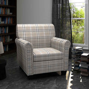 lænestol med sædehynde stof cremefarvet