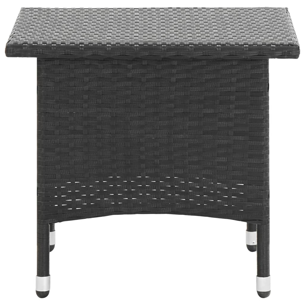 tebord 50 x 50 x 47 cm polyrattan sort
