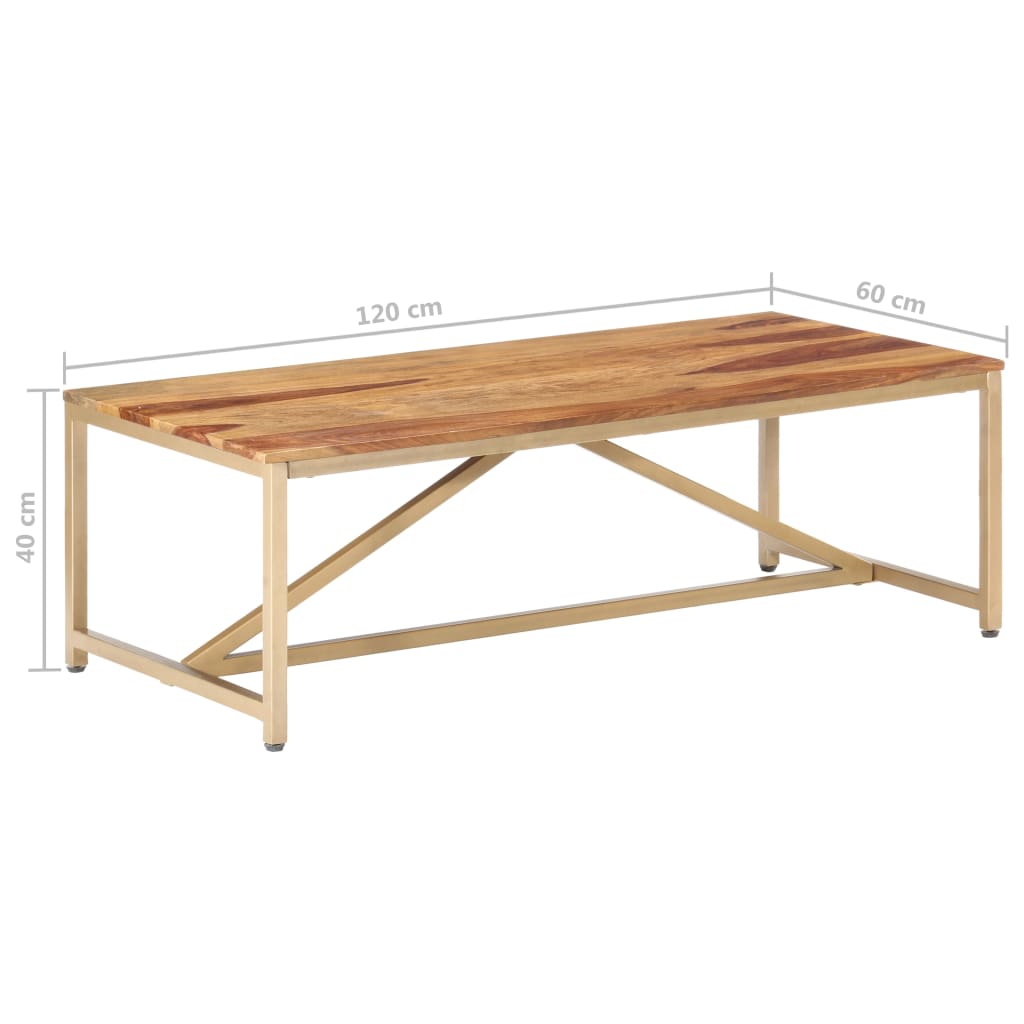 sofabord 120x60x40 cm massivt træ