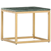 sofabord 40x40x35 cm ægte sten med marmortekstur grøn