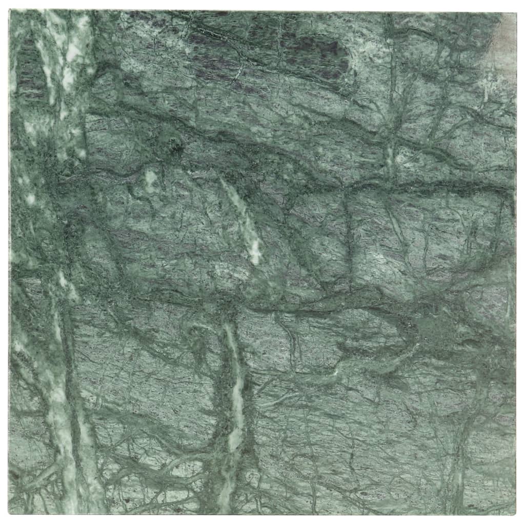 sofabord 40x40x35 cm ægte sten med marmortekstur grøn