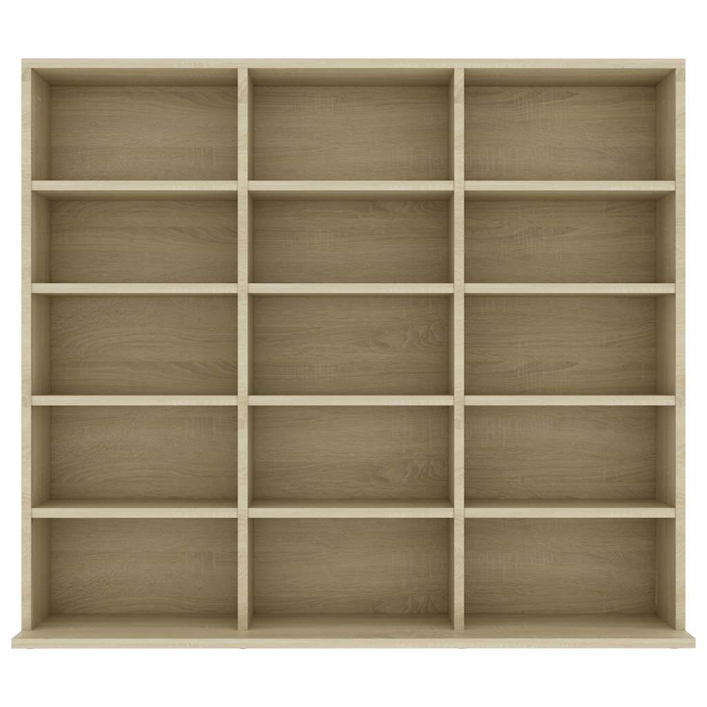 cd-reol 100x23x89,5 cm konstrueret træ sonoma-eg