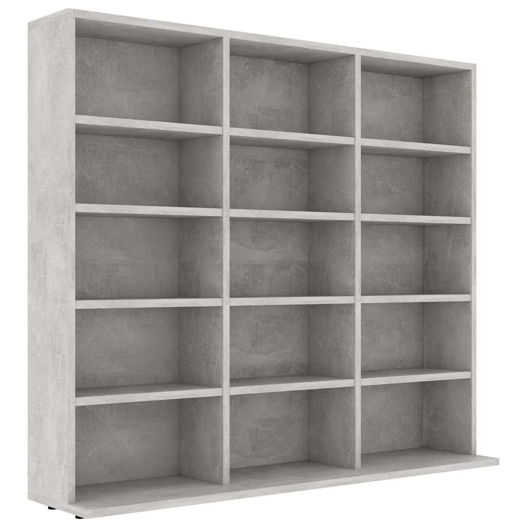 cd-reol 100x23x89,5 cm konstrueret træ betongrå