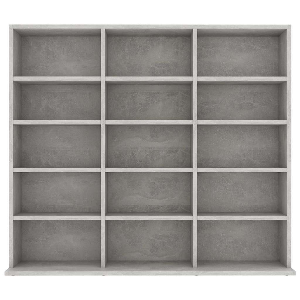 cd-reol 100x23x89,5 cm konstrueret træ betongrå