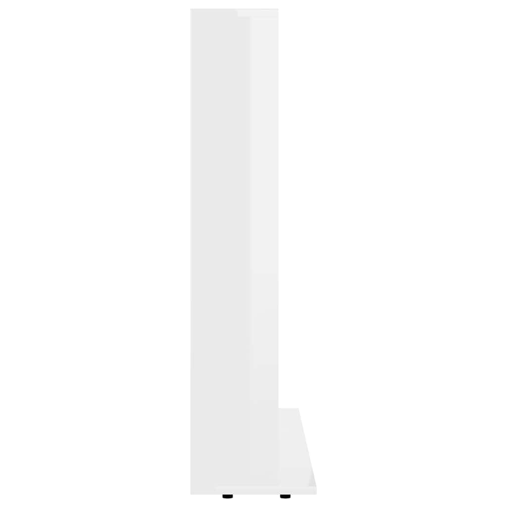 cd-reol 100x23x89,5 cm konstrueret træ hvid højglans