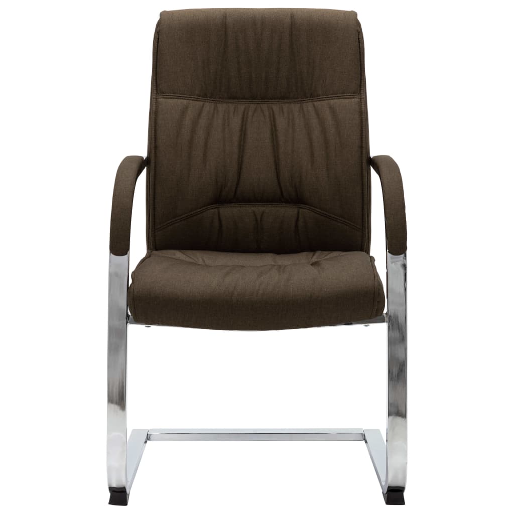 kontorstol med cantilever stof brun