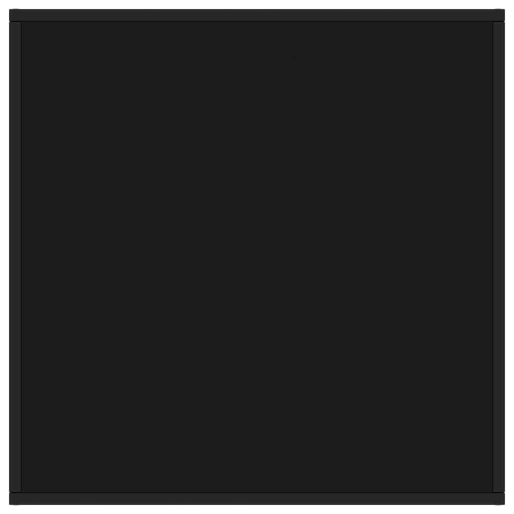 sofabord 80x80x35 cm glas sort