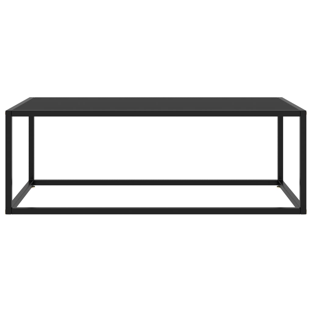sofabord 100x50x35 cm glas sort