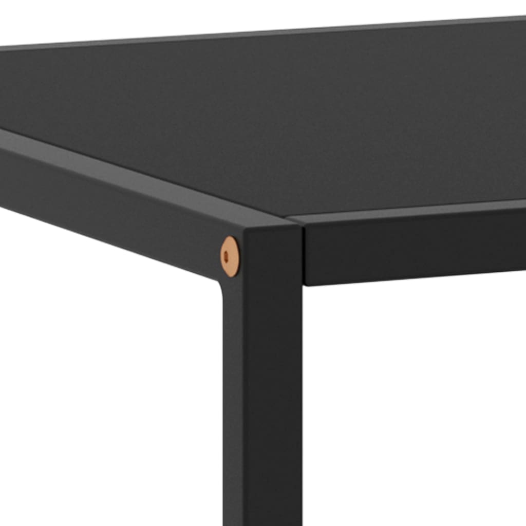 sofabord 100x50x35 cm glas sort