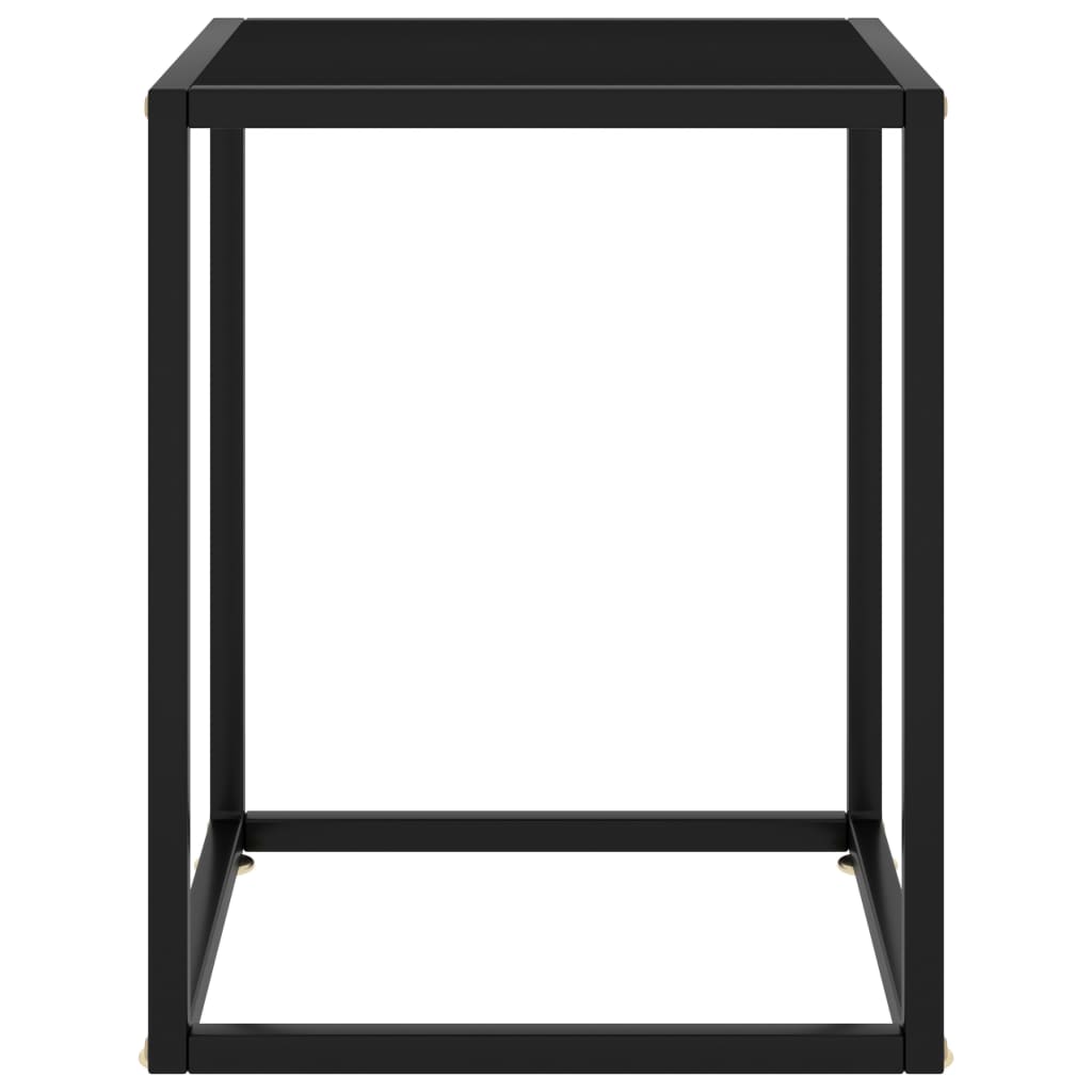 sofabord 40x40x50 cm glas sort