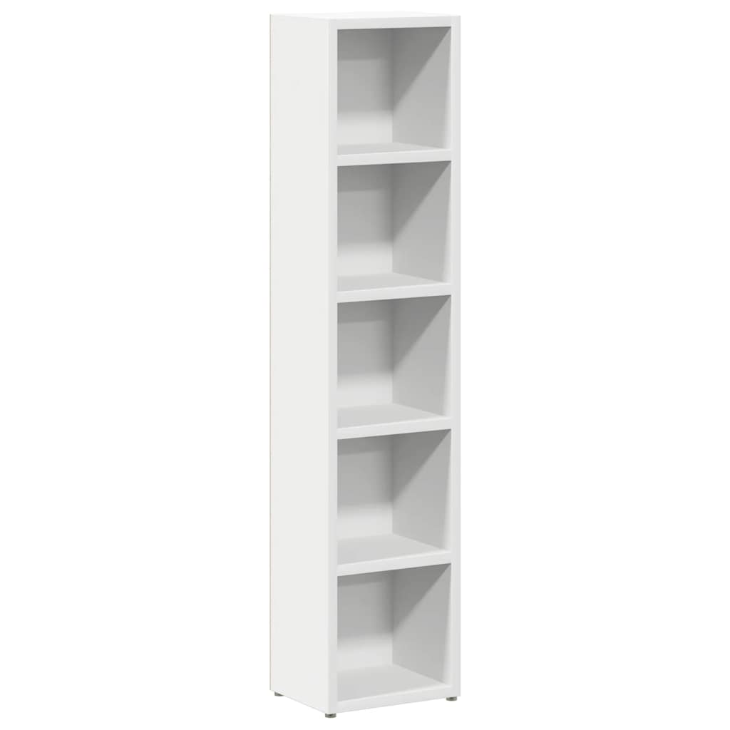 cd-reoler 2 stk. 21x16x93,5 cm konstrueret træ hvid