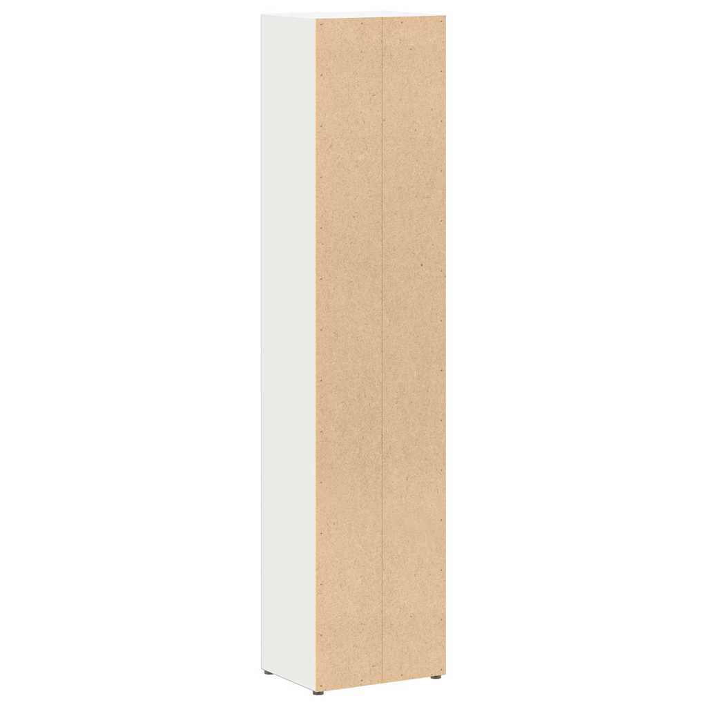 cd-reoler 2 stk. 21x16x93,5 cm konstrueret træ hvid