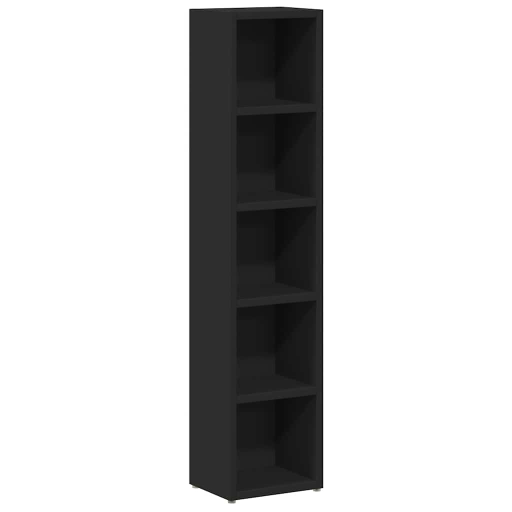 CD-reoler 2 stk. 21x16x93,5 cm spånplade sort
