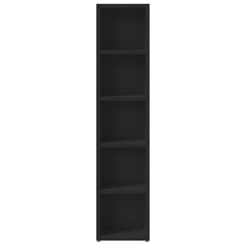 CD-reoler 2 stk. 21x16x93,5 cm spånplade sort