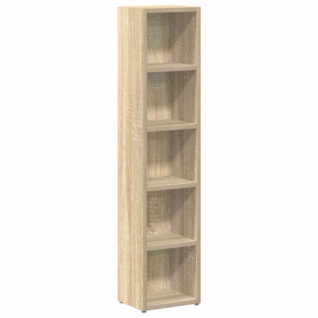 CD-reoler 2 stk. 21x16x93,5 cm spånplade sonoma-eg