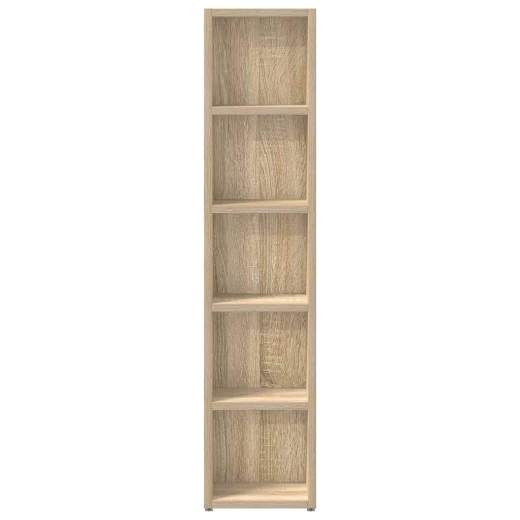 CD-reoler 2 stk. 21x16x93,5 cm spånplade sonoma-eg