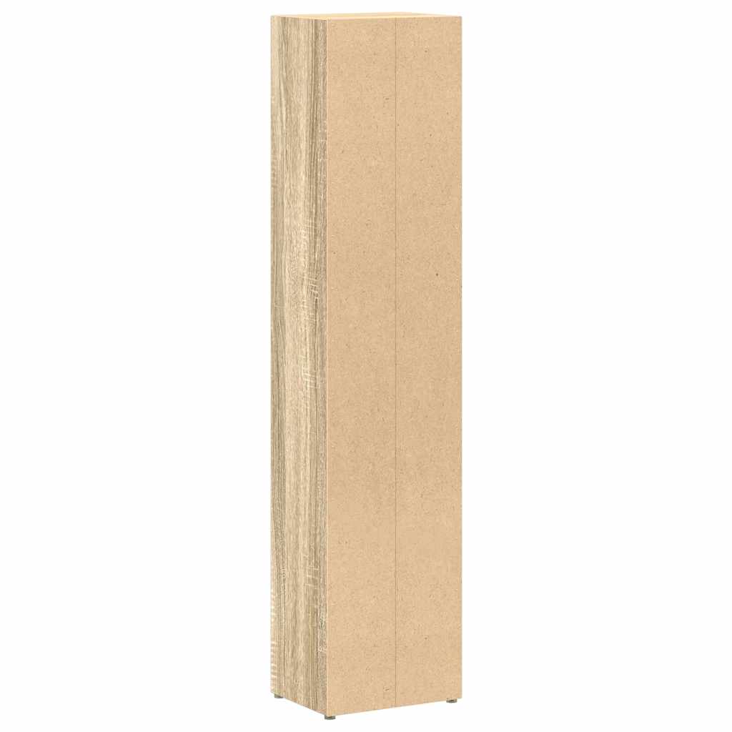 CD-reoler 2 stk. 21x16x93,5 cm spånplade sonoma-eg