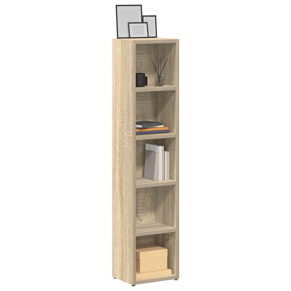 CD-reoler 2 stk. 21x16x93,5 cm spånplade sonoma-eg