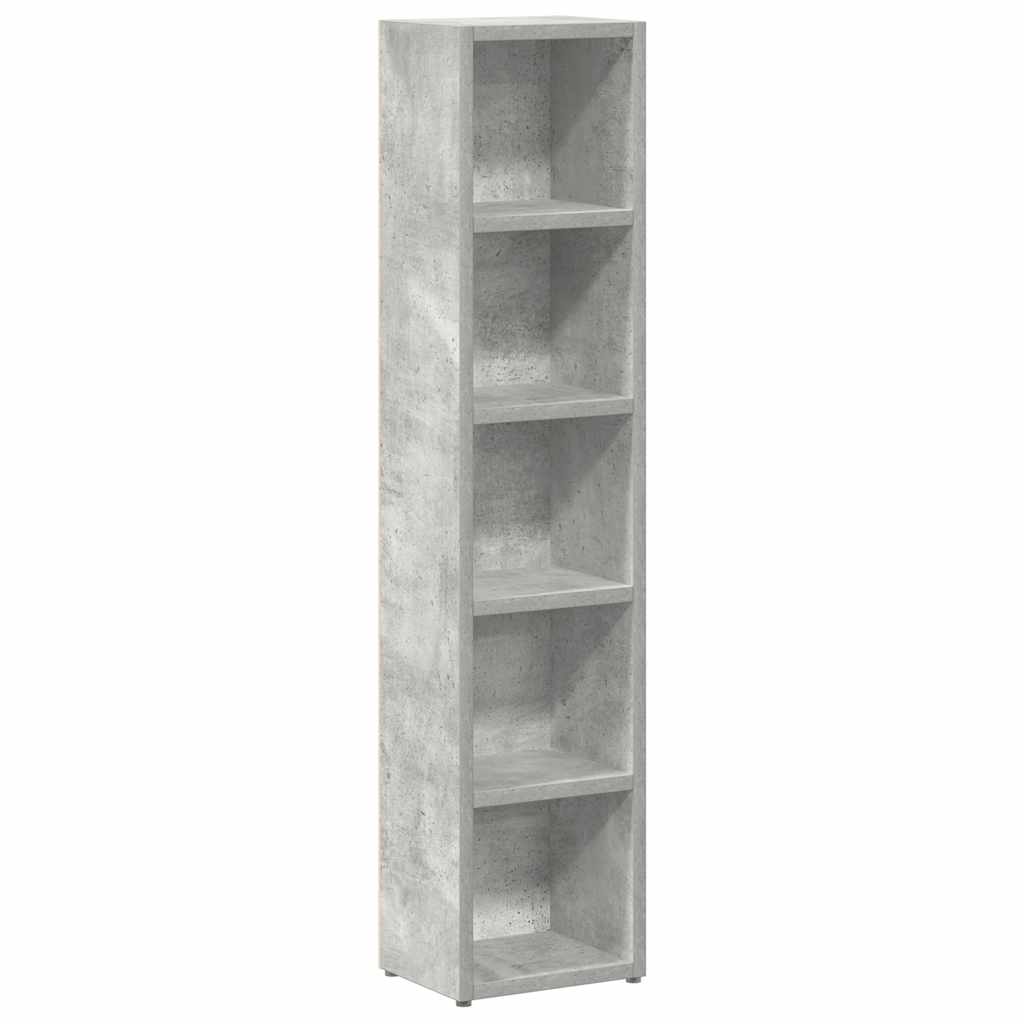 CD-reoler 2 stk. 21x16x93,5 cm spånplade betongrå