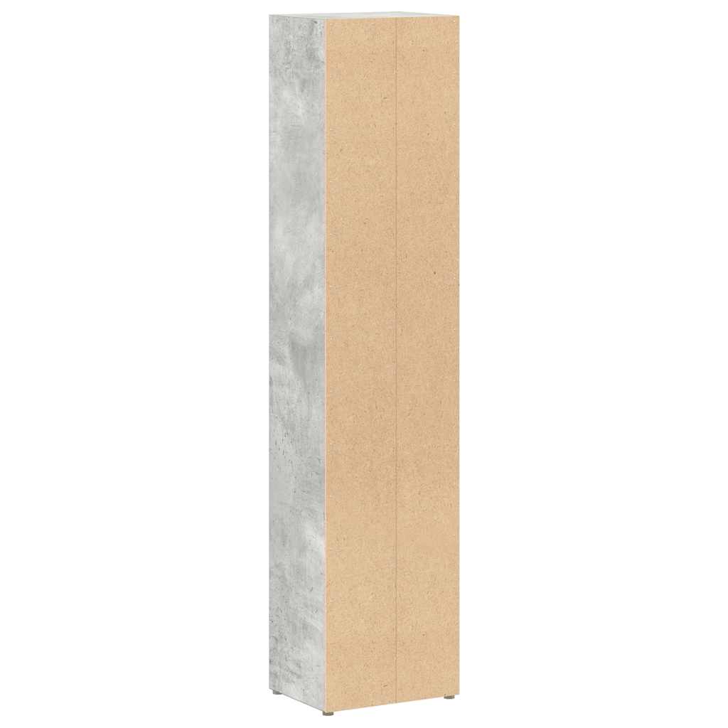 CD-reoler 2 stk. 21x16x93,5 cm spånplade betongrå