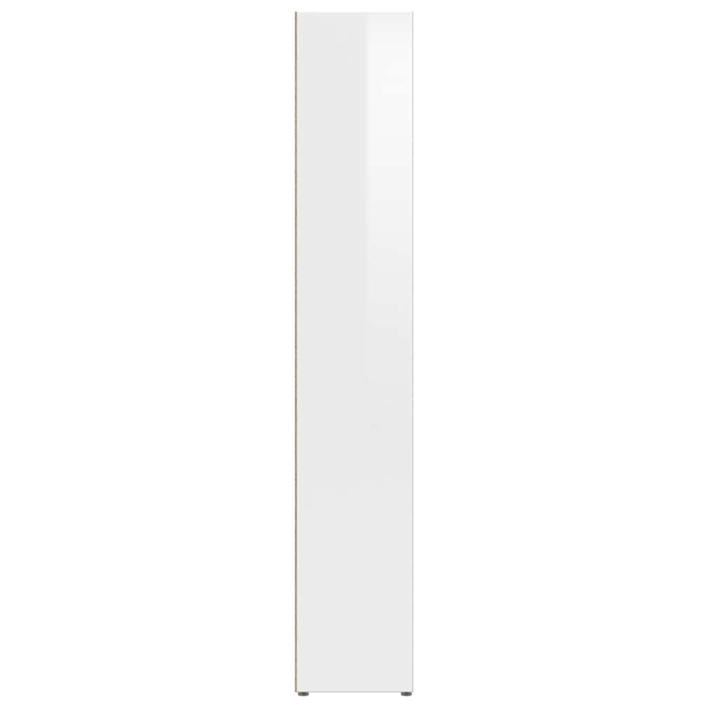 CD-reoler 2 stk. 21x16x93,5 cm spånplade hvid højglans