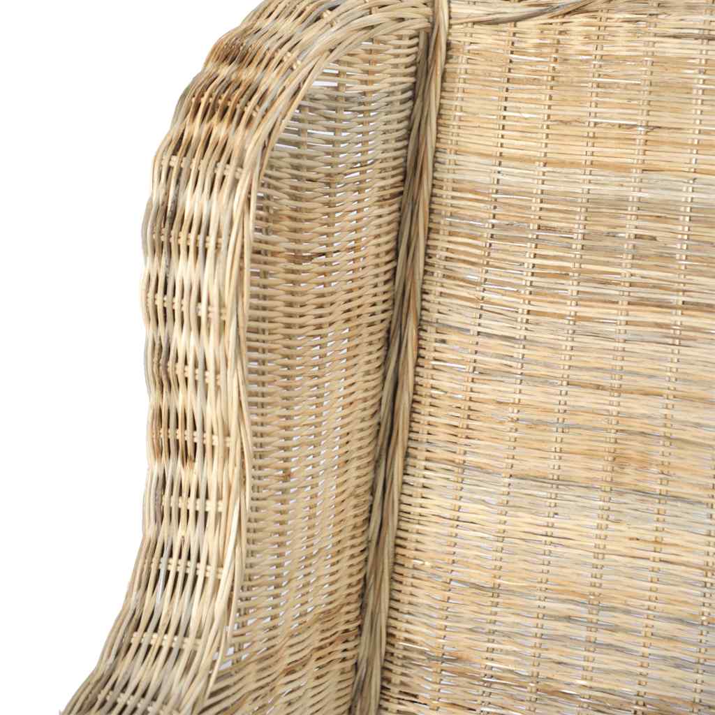 sofa med hynde naturlig rattan og linned
