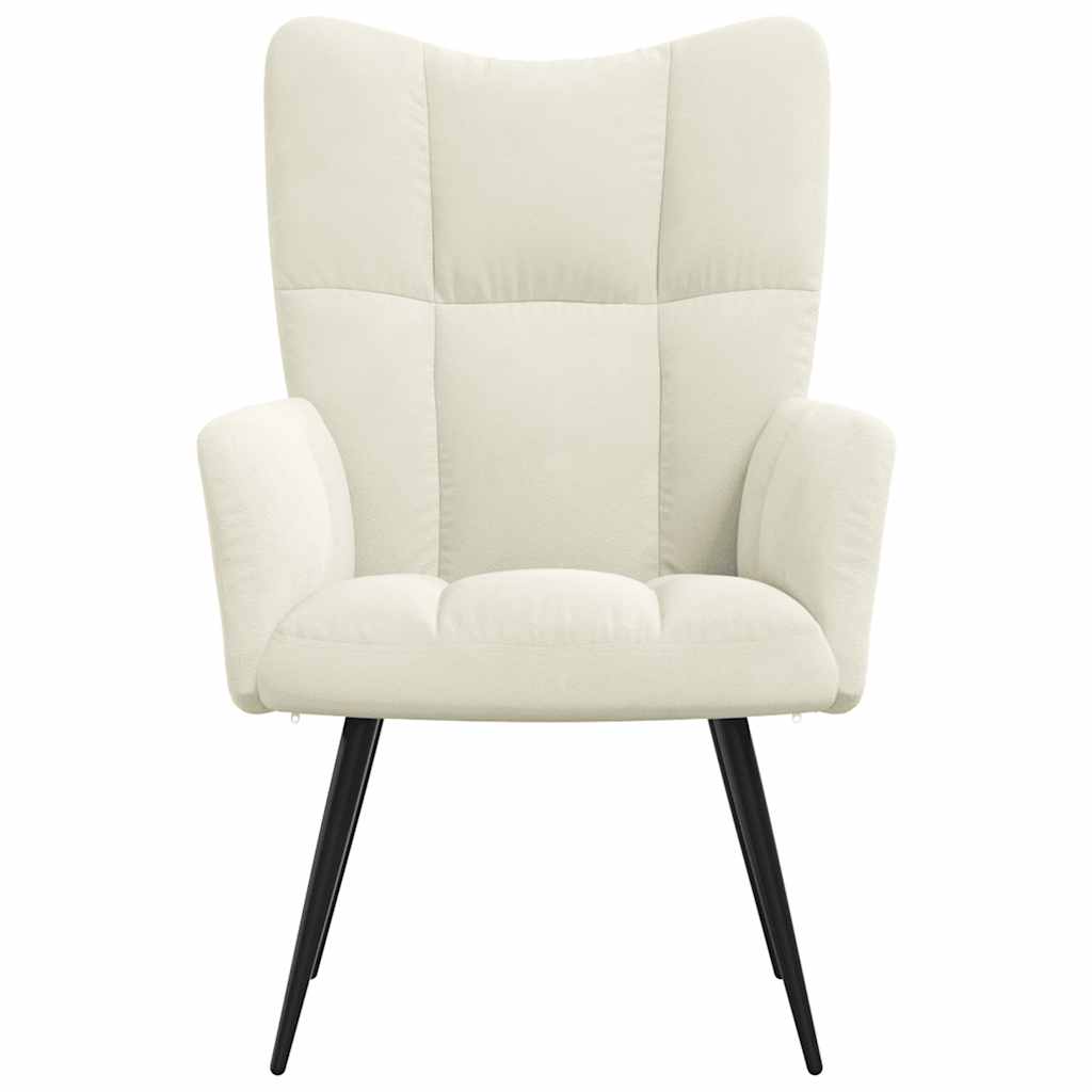 lænestol fløjl cremehvid