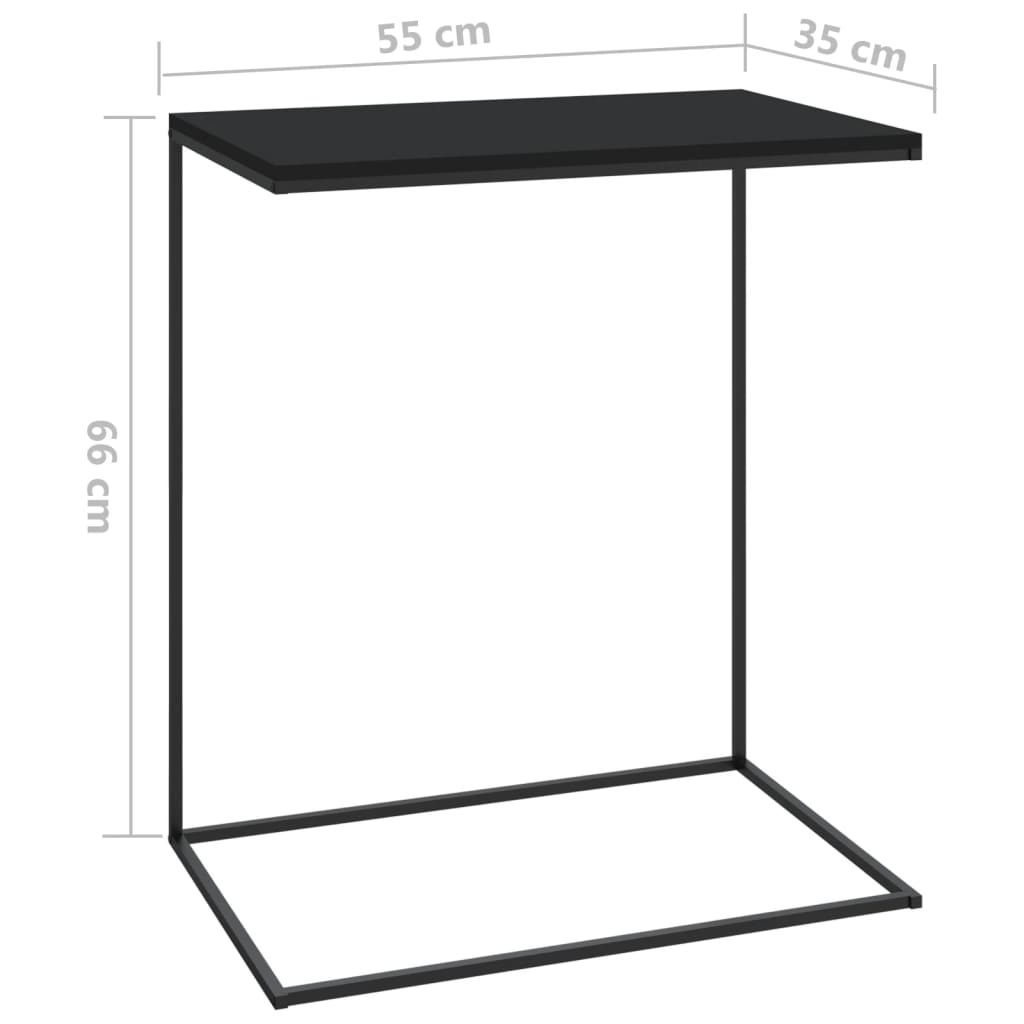 sidebord 55x35x66 cm konstrueret træ sort