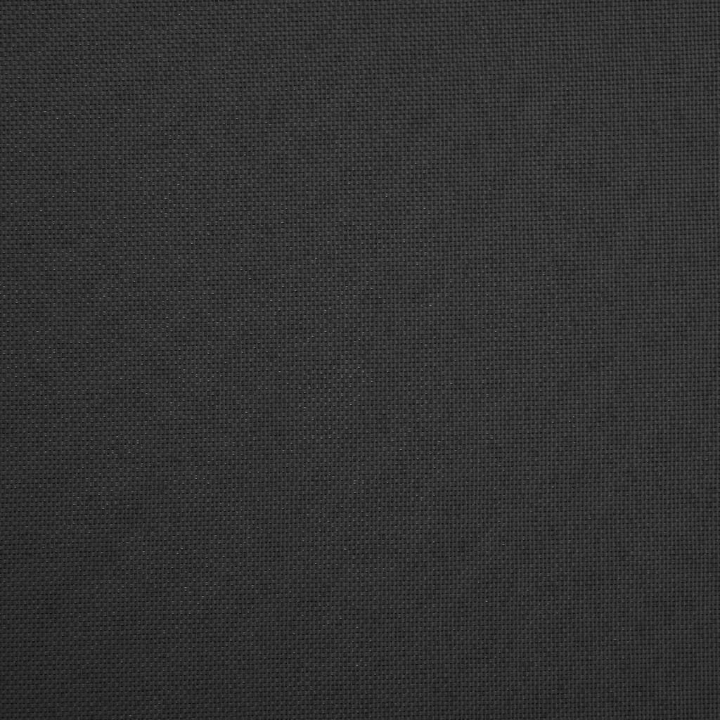 foldbar puf kunstlærred sort