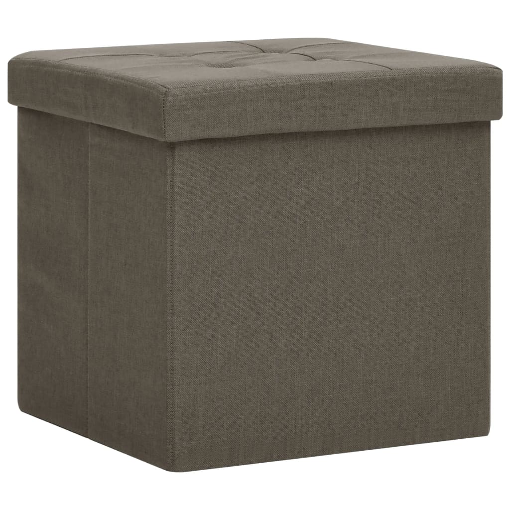 foldbar puf kunstlærred brun