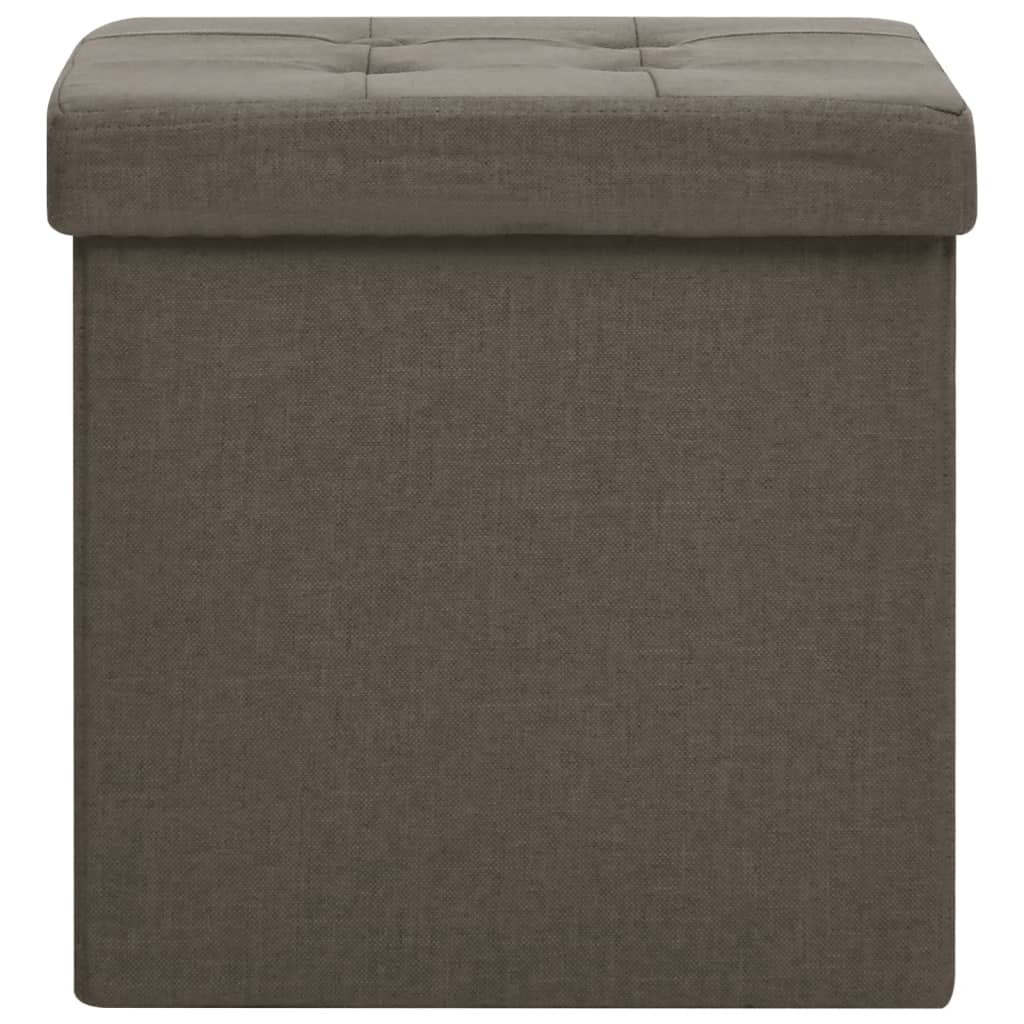 foldbar puf kunstlærred brun