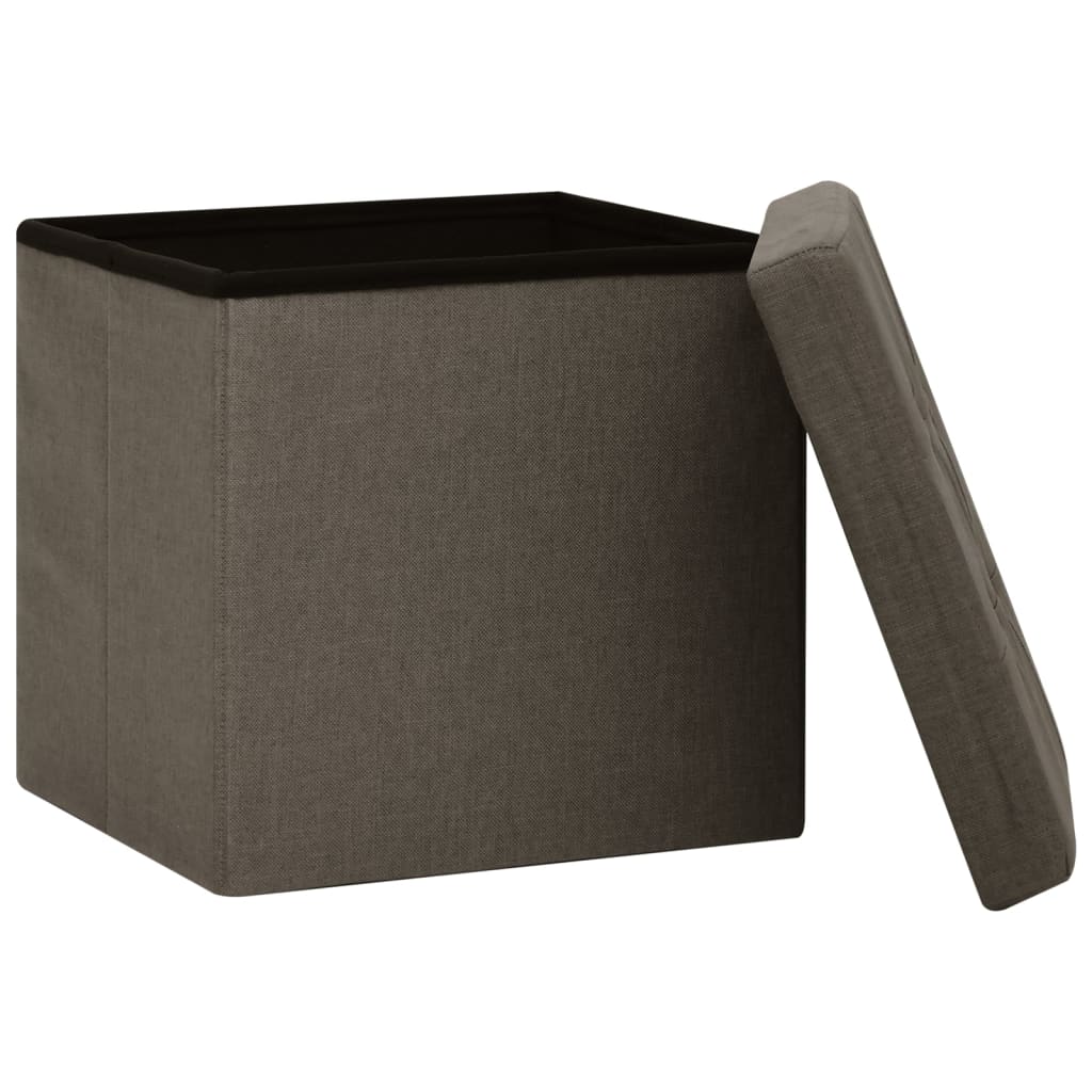 foldbar puf kunstlærred brun