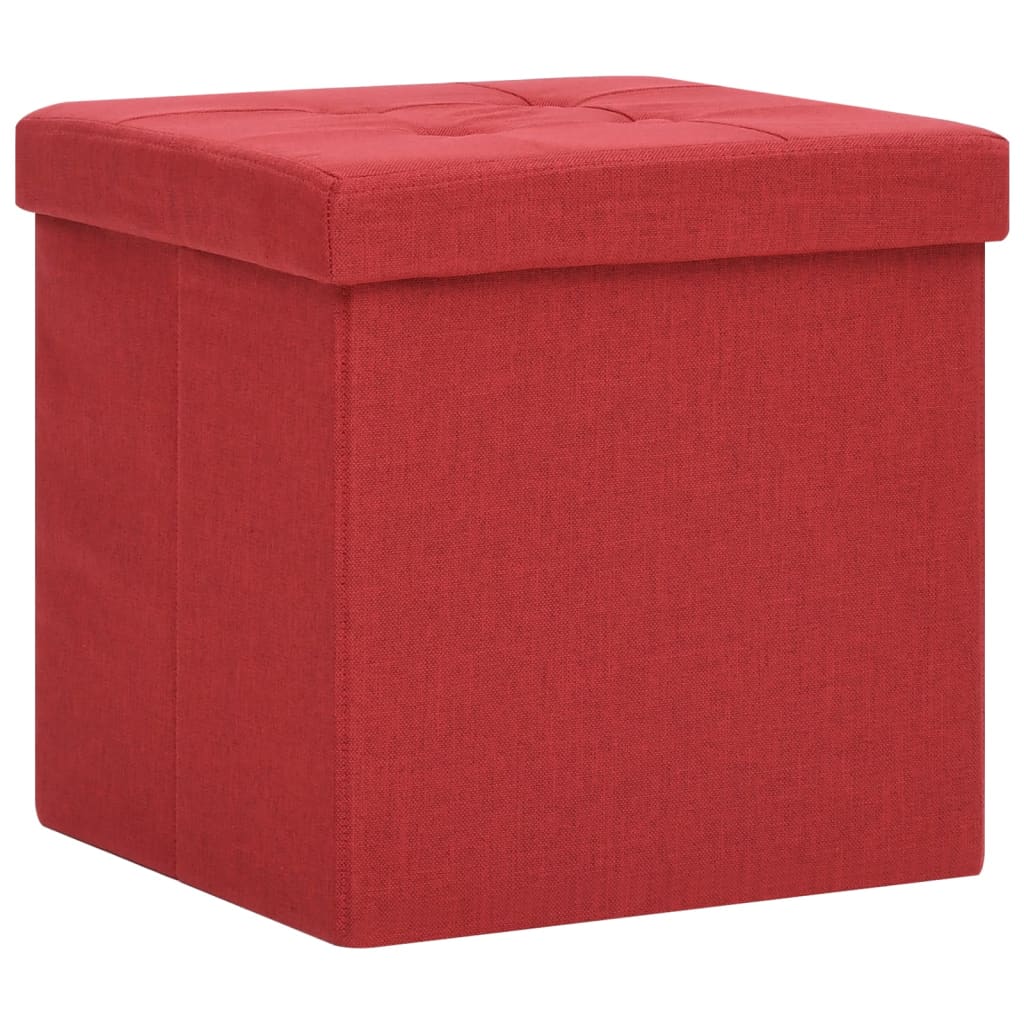 foldbar puf kunstlærred vinrød