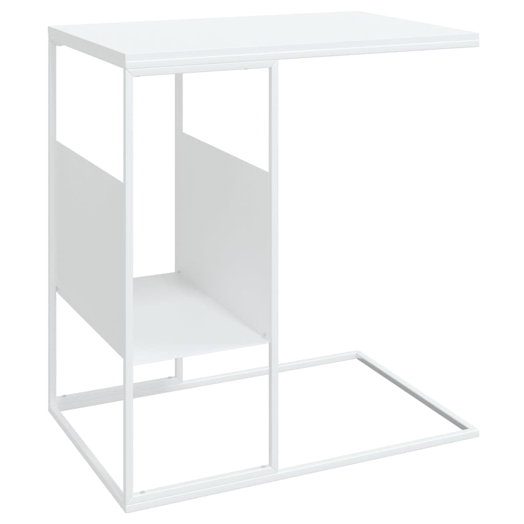 sidebord 55x36x59,5 cm konstrueret træ hvid