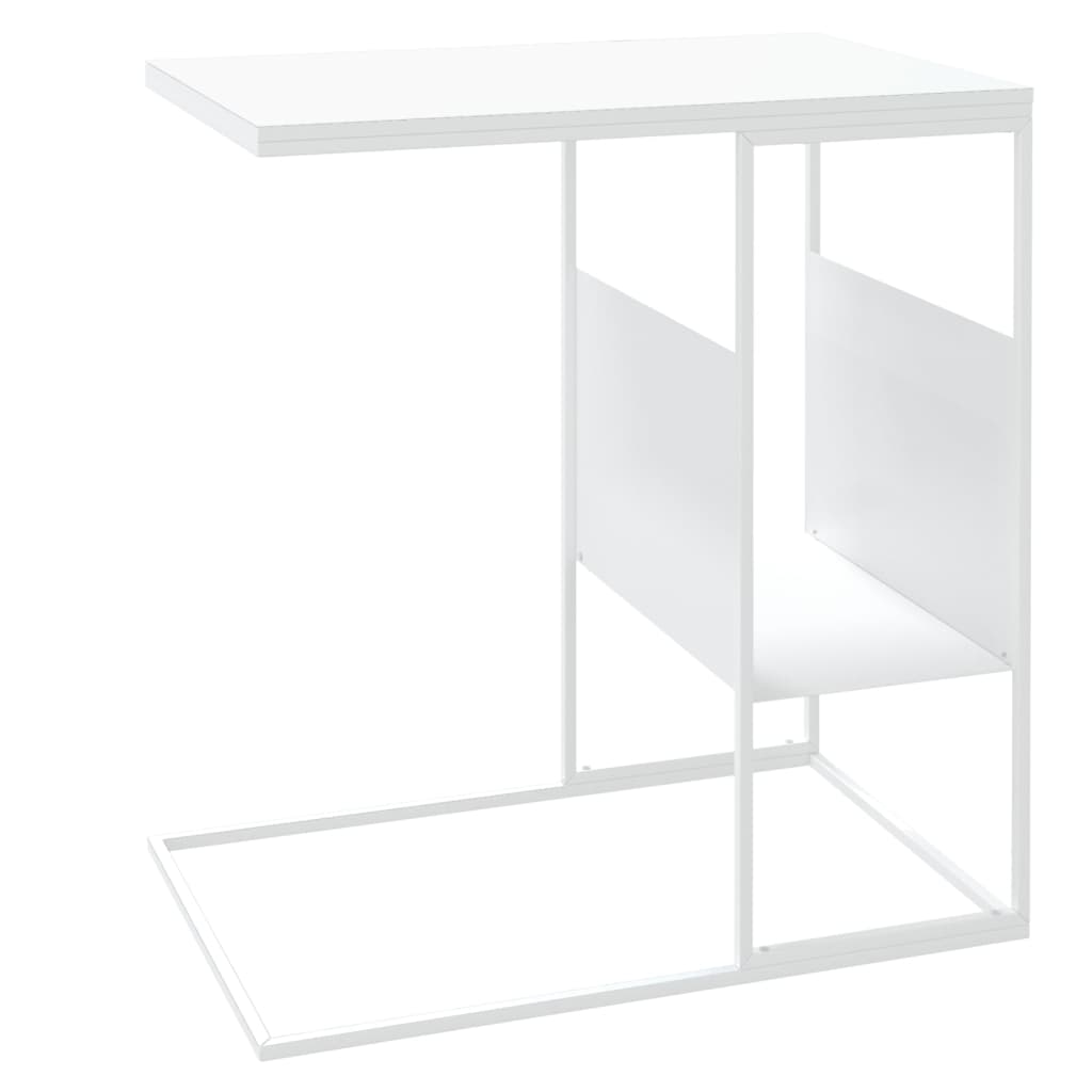 sidebord 55x36x59,5 cm konstrueret træ hvid