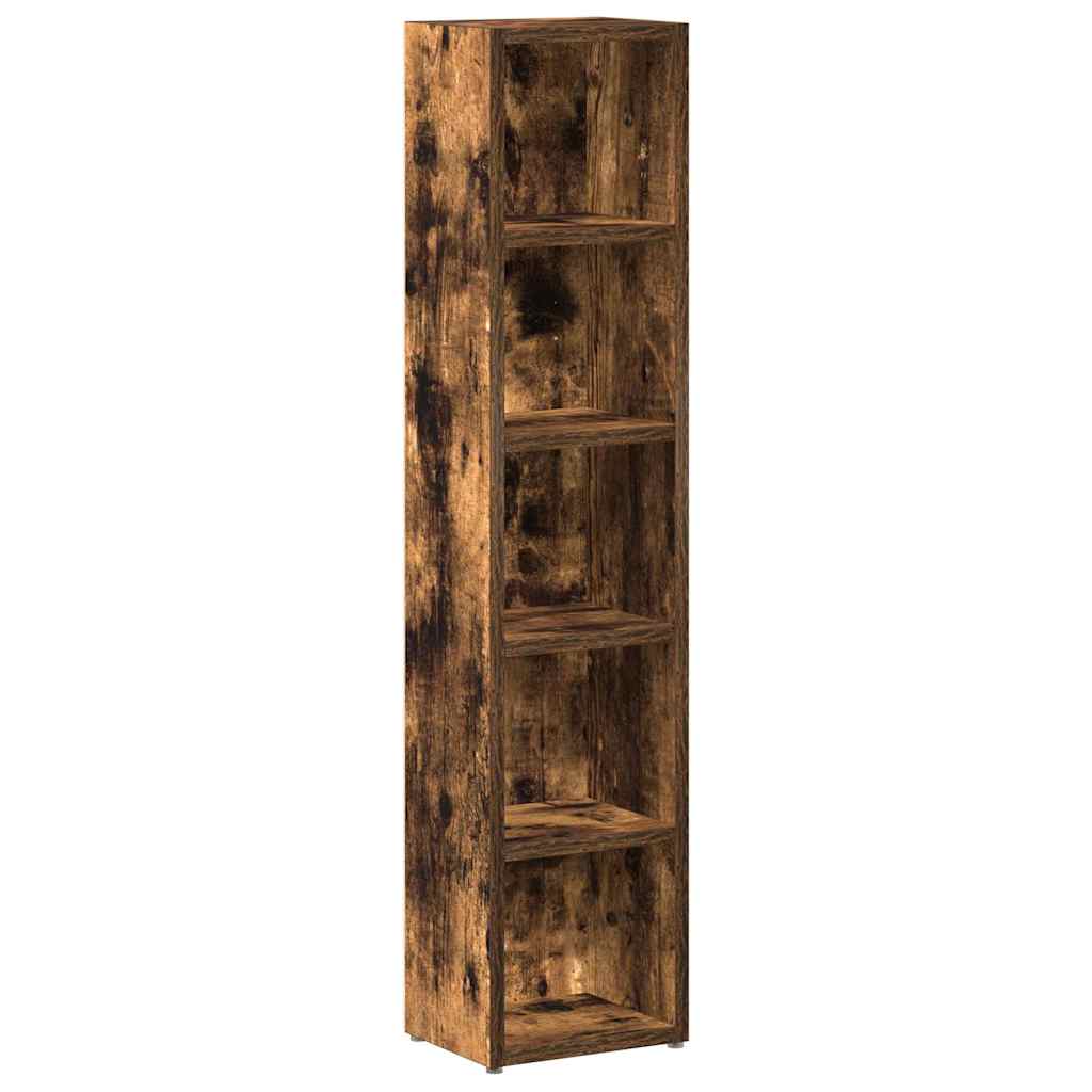 cd-reoler 2 stk. 21x16x93,5 cm konstrueret træ røget egetræ