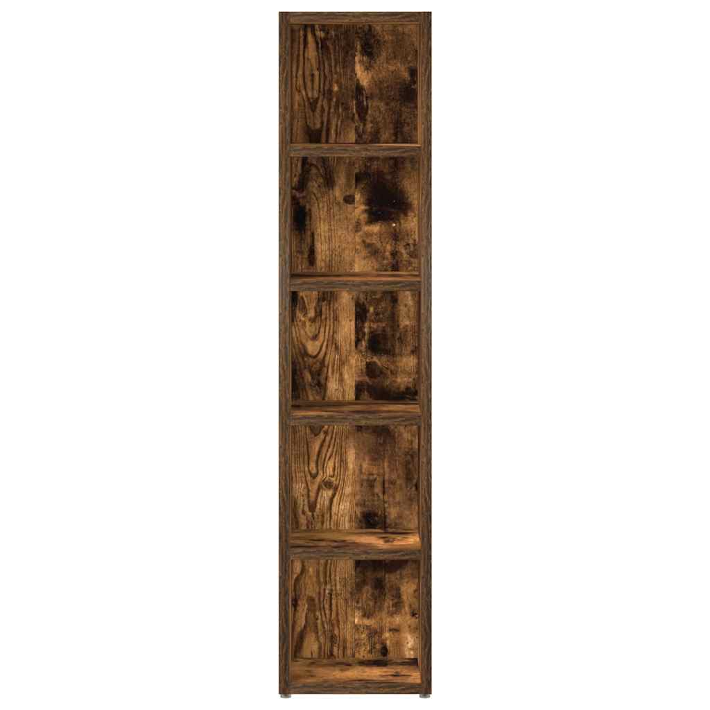 cd-reoler 2 stk. 21x16x93,5 cm konstrueret træ røget egetræ