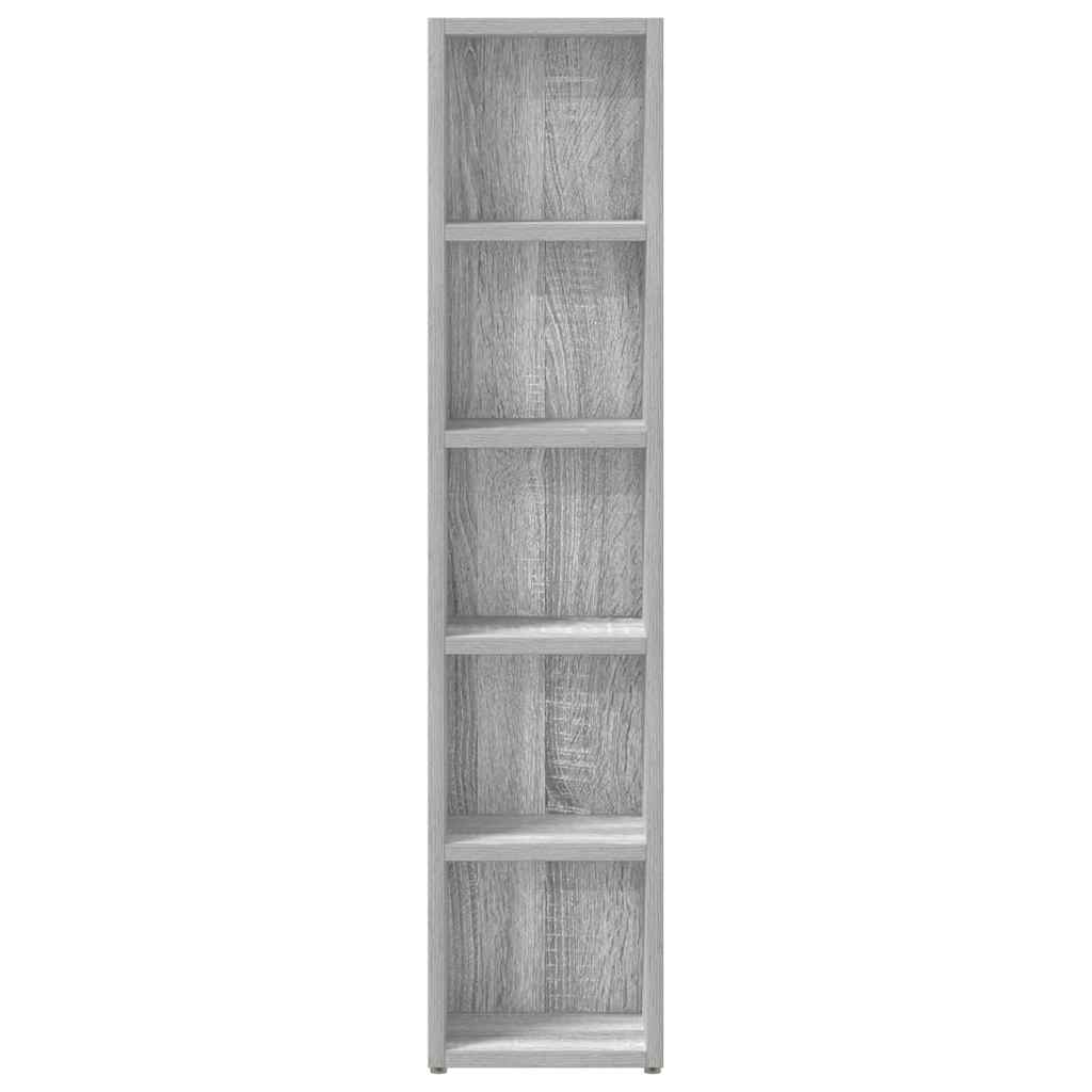 cd-reoler 2 stk. 21x16x93,5 cm konstrueret træ grå sonoma-eg
