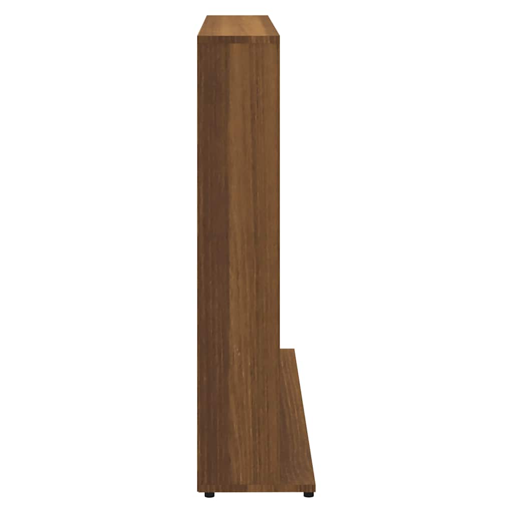 cd-reol 100x23x89,5 cm konstrueret træ brun egetræsfarve