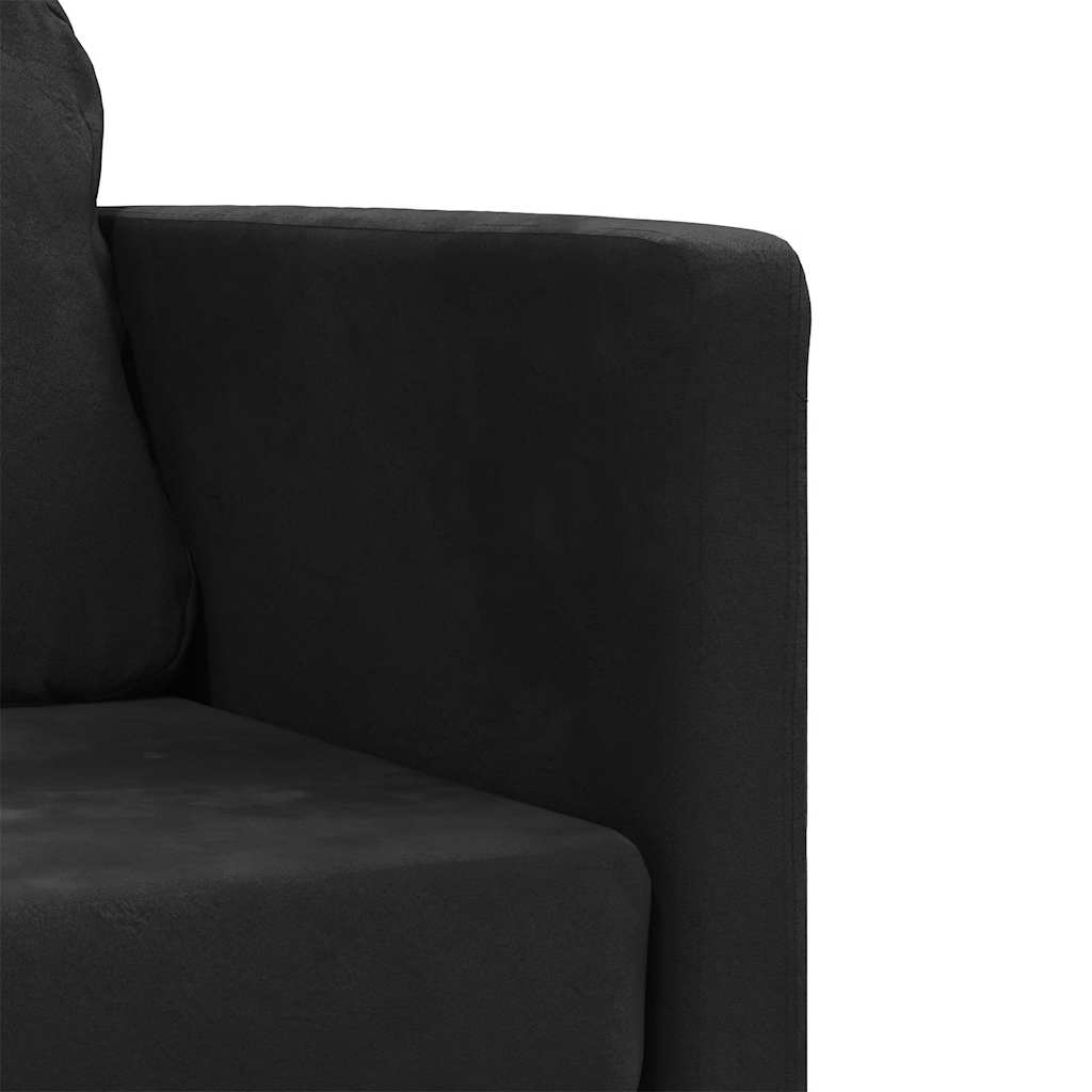 2-i-1 sovesofa 122x204x55 cm velour sort