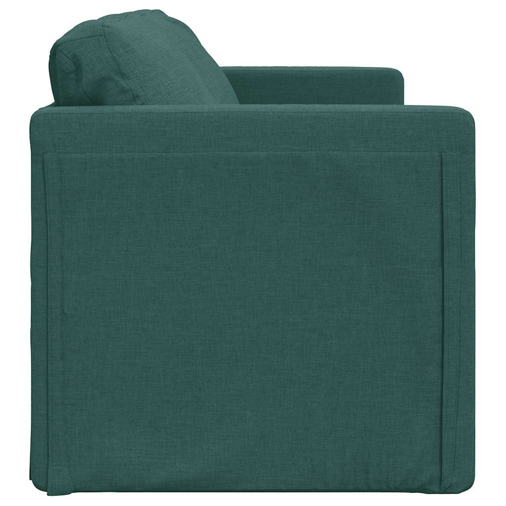 2-i-1 sovesofa 112x174x55 cm stof mørkegrøn
