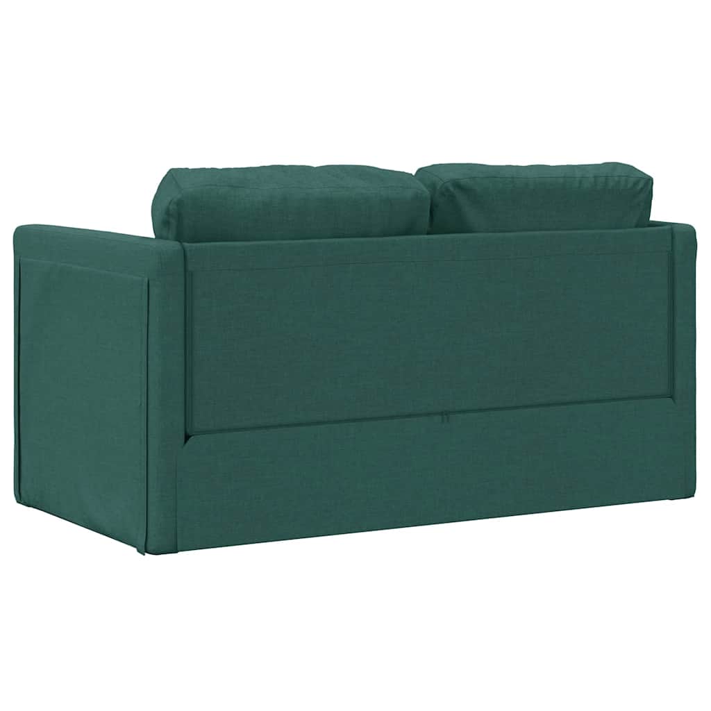 2-i-1 sovesofa 112x174x55 cm stof mørkegrøn