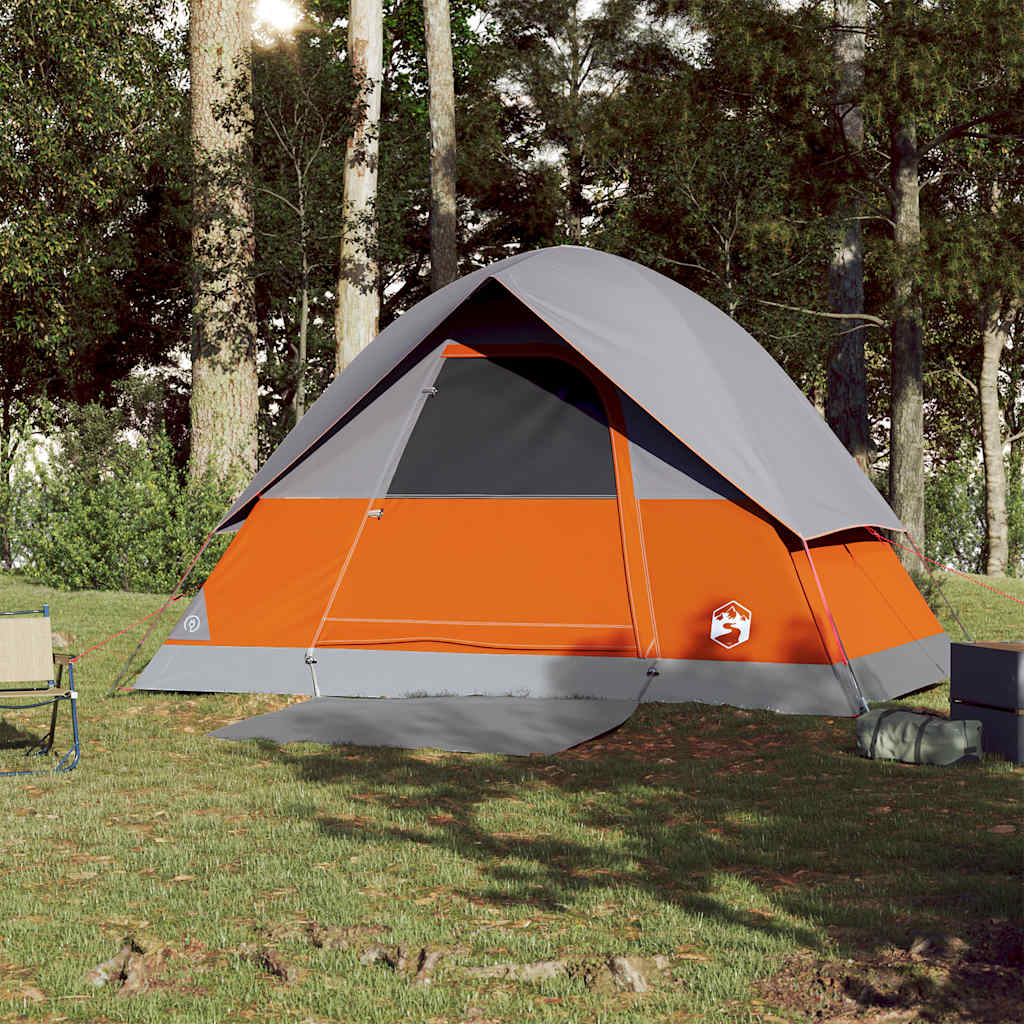 3-personers campingtelt vandtæt kuppel orange