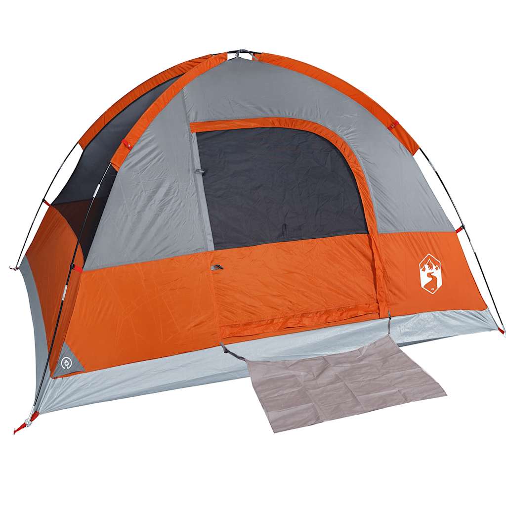 3-personers campingtelt vandtæt kuppel orange