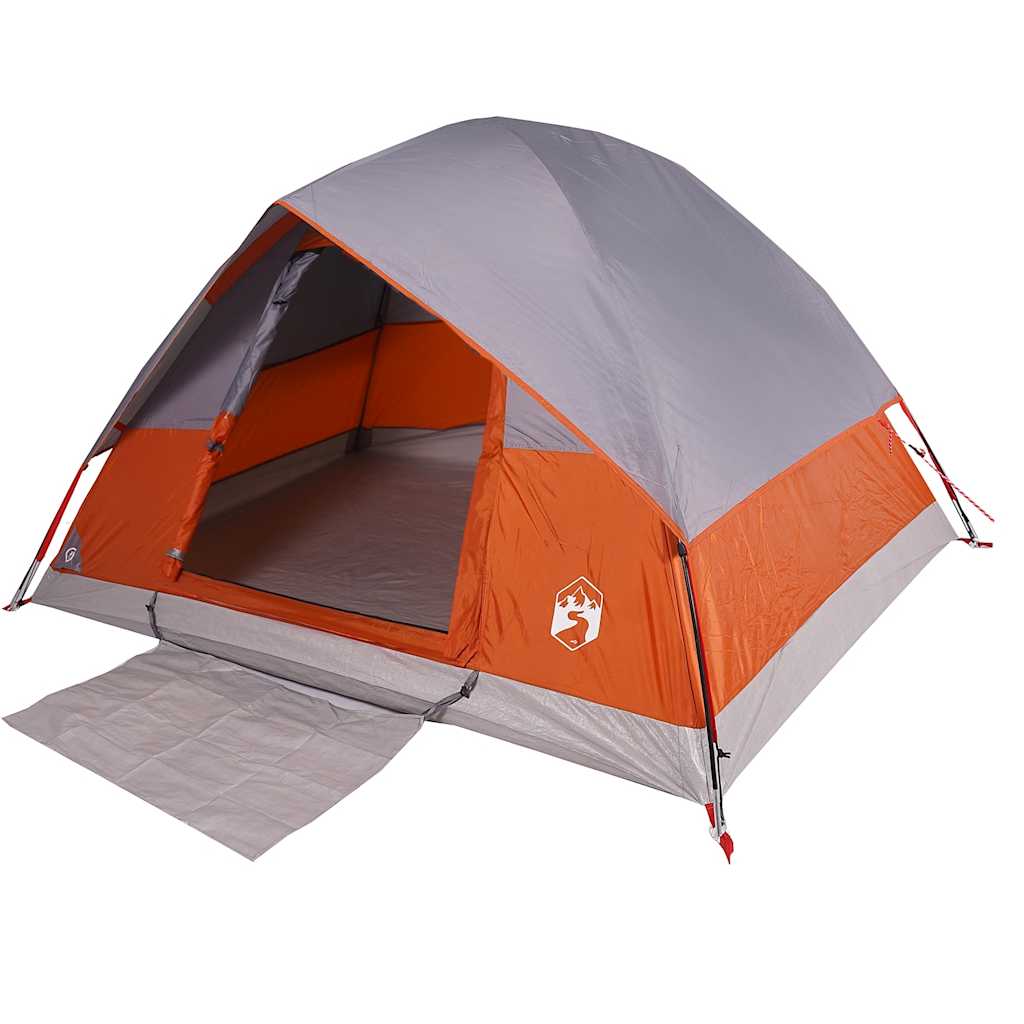 3-personers campingtelt vandtæt kuppel orange