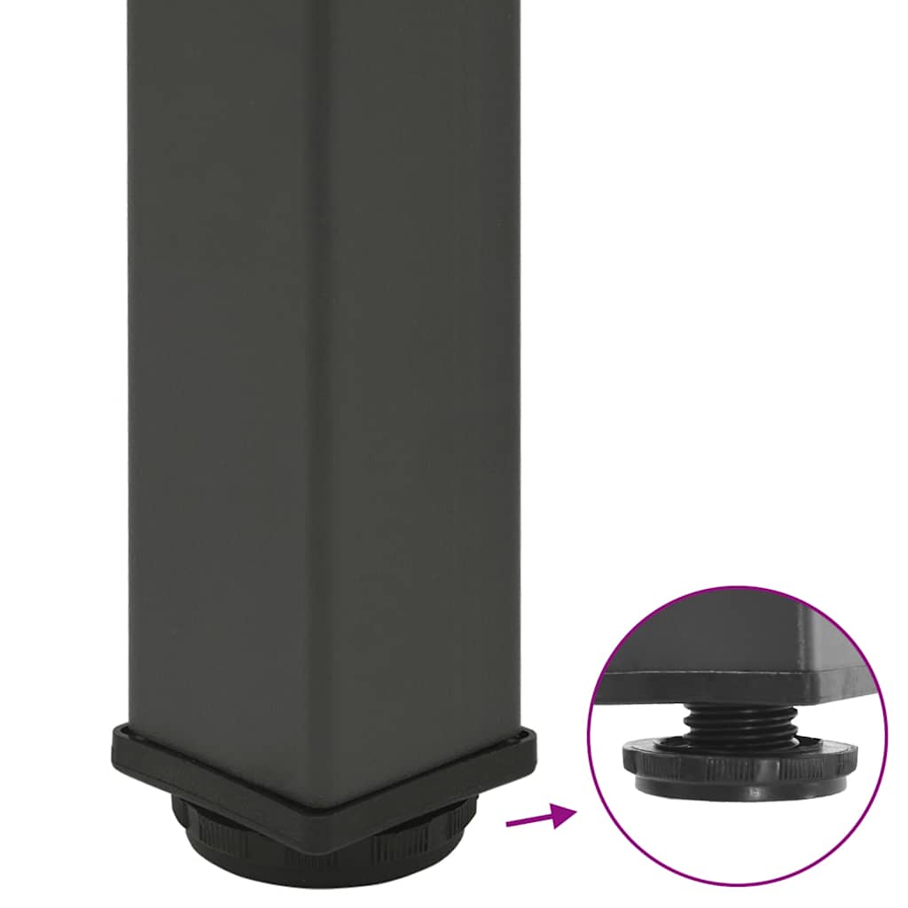 sofabordsben 4 stk. antracit 30-32 cm stål