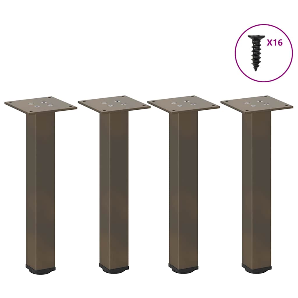 sofabordsben 4 stk. naturstål 30-32 cm stål
